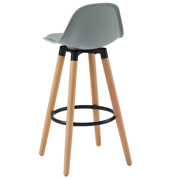 Worldwide Home Furnishings Diablo-26" Stylish Counter Stool With Contoured Seat And Solid Wood Legs For Ultimate Comfort Grey,Natural Abs,Solid Wood 203-352gy