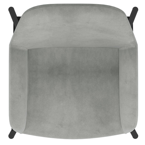 Worldwide Home Furnishings Baily-26'' Contemporary Grey Velvet Counter Stool With Plush Cushioned Seat And Stylish Metal Frame Grey,Black Velvet,Metal 203-541gry
