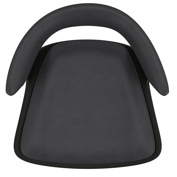 Worldwide Home Furnishings Rover-air Modern Mid-century Counter Stool With Comfortable Faux Leather Cushion And 360° Swivel Charcoal,Black Wood,Faux Leather 203-554ch