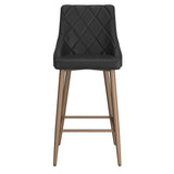 !nspire Antoine 26'' Counter Stool Black/Aged Gold Faux Leather/Metal