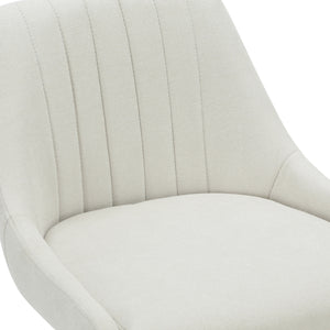 Worldwide Home Furnishings Kron-air Stylish Adjustable Stool With Winged Back And Tufted Upholstery For Bar Or Counter Use Beige,Black Fabric,Metal 203-574bg