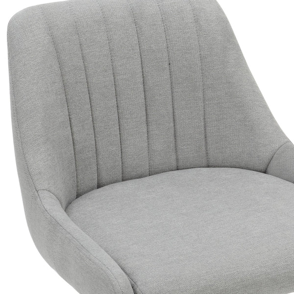 Worldwide Home Furnishings Kron-air Stylish Adjustable Stool With Winged Back And Tufted Upholstery For Bar Or Counter Use Grey,Black Fabric,Metal 203-574gy