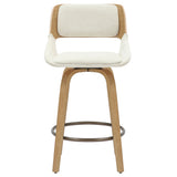!nspire Hudson 26' Counter Stool Beige/Natural Fabric/Bentwood
