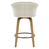 !nspire Tula 26'' Counter Stool Beige/Natural Fabric/Wood