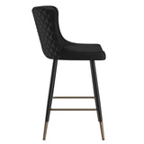 !nspire Xander 26'' Counter Stool Black Faux Leather/Metal