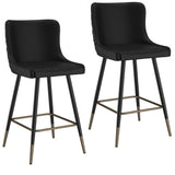 !nspire Xander 26'' Counter Stool Black Faux Leather/Metal