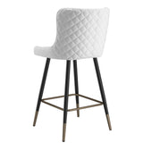 !nspire Xander 26'' Counter Stool White/Black Faux Leather/Metal