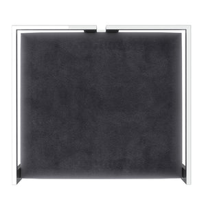 Worldwide Home Furnishings Cosmo-26'' Contemporary Velvet Counter Stool With Polished Silver Base For Stylish Comfort & Cleanliness Grey,Silver Velvet,Metal 203-625gy_Ch