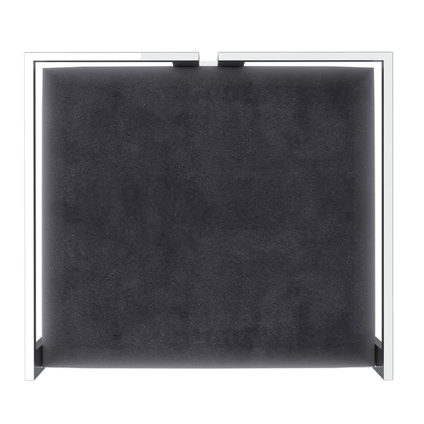 Worldwide Home Furnishings Cosmo-26'' Contemporary Velvet Counter Stool With Polished Silver Base For Stylish Comfort & Cleanliness Grey,Silver Velvet,Metal 203-625gy_Ch