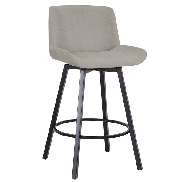 Worldwide Home Furnishings Fern-26'' Stylish Counter Stool - Modern Fabric Design For Comfort In Kitchen & Bar Settings Grey,Black Fabric,Metal 203-666gy