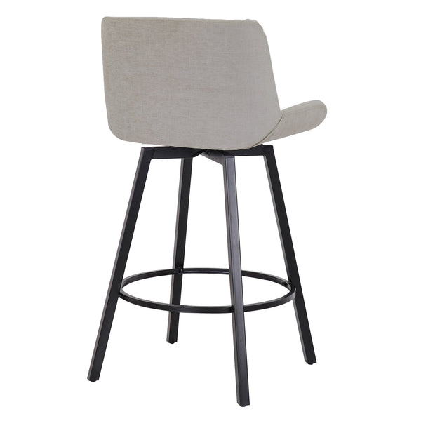 Worldwide Home Furnishings Fern-26'' Stylish Counter Stool - Modern Fabric Design For Comfort In Kitchen & Bar Settings Grey,Black Fabric,Metal 203-666gy
