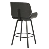 !nspire Fraser 26'' Counter Stool Vintage Charcoal/Black Faux Leather/Metal