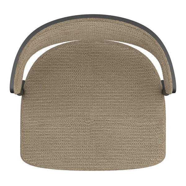 Worldwide Home Furnishings Kazan-air Stylish Adjustable Stool With Ergonomic Bentwood Back For Modern Homes And Comfort Dark Beige,Black Fabric,Bentwood,Metal 203-904dkb