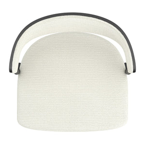 Worldwide Home Furnishings Kazan-air Stylish Adjustable Stool With Ergonomic Bentwood Back For Modern Homes And Comfort Ivory,Black Fabric,Bentwood,Metal 203-904iv