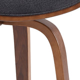 !nspire Holt 26" Counter Stool Fabric Charcoal/Walnut Fabric/Bentwood