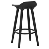 !nspire Trex 26" Counter Stool Black/Black Abs/Solid Wood