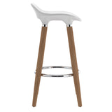 !nspire Trex 26" Counter Stool White/Natural Abs/Solid Wood