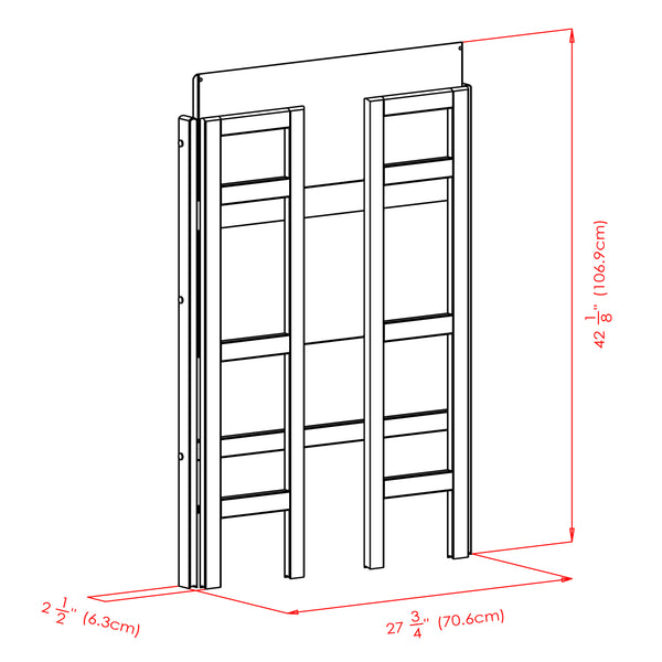 Winsome Wood Torino 3-piece Foldable Storage Shelf With 2 Stylish Fabric Baskets - Versatile, Space-saving Design Black Solid Wood 20306-winsome-wood