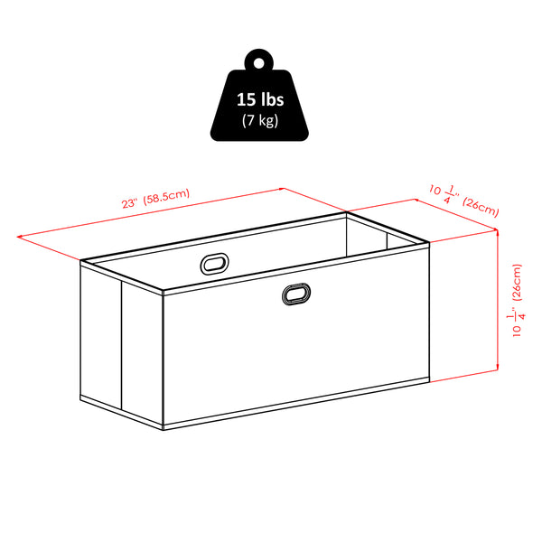 Winsome Wood Torino 3-piece Foldable Storage Shelf With 2 Stylish Fabric Baskets - Versatile, Space-saving Design Black Solid Wood 20306-winsome-wood