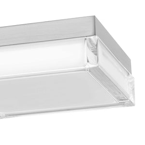 English Elm 8-inch Matte Flush Mount Led Ceiling Light with Frosted Diffuser for Modern Spaces Chrome B370P398963