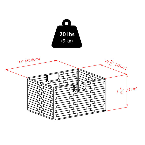 Winsome Wood Omaha Storage Rack With 3 Stylish Foldable Corn Husk Baskets - Versatile Home Organization Solution Black ,Chocolate Solid ,Composite Wood ,Corn Husk 20317-winsome-wood