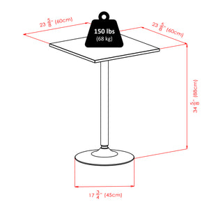 Winsome Wood Obsidian 3-piece Compact Pub Dining Set With Black Stools For Modern Kitchen & Bar Decor, Stylish & Durable Black Composite Wood ,Metal 20323-winsome-wood