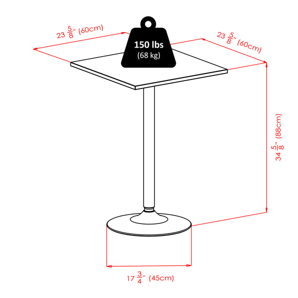 Winsome Wood Obsidian 3-piece Compact Pub Dining Set With Black Stools For Modern Kitchen & Bar Decor, Stylish & Durable Black Composite Wood ,Metal 20323-winsome-wood