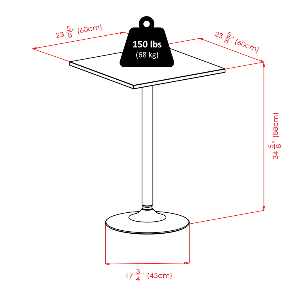 Winsome Wood Obsidian 3-piece Modern Square Pub Table Set With Adjustable Swivel Stools For Stylish Dining Spaces Black Composite Wood ,Metal 20325-winsome-wood