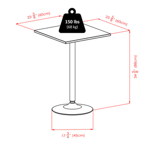 Winsome Wood Obsidian 3-piece Modern Square Pub Table Set With Adjustable Swivel Stools For Stylish Dining Spaces Black Composite Wood ,Metal 20325-winsome-wood