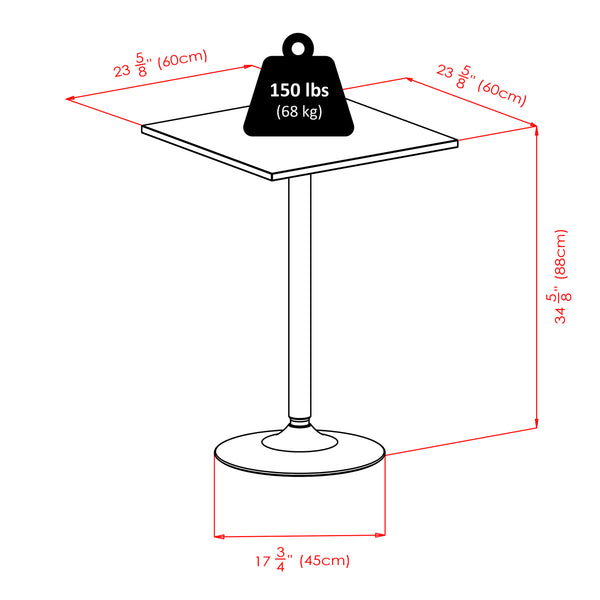 Winsome Wood Obsidian 3-piece Modern Square Pub Table Set With Adjustable Swivel Stools For Stylish Dining Spaces Black Composite Wood ,Metal 20325-winsome-wood