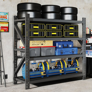 English Elm 5000 Lbs Industrial Garage Shelving Unit Welded Steel 4 Shelf Adjustable Heavy Rack T2398P480398