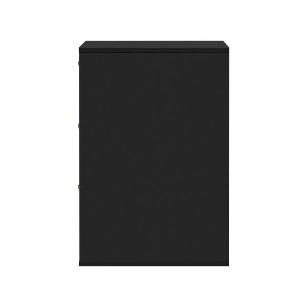 English Elm Wall Mounted Floating Cabinet with Adjustable Height and Modular Design for Custom Bathroom Storage Black N710P324099B