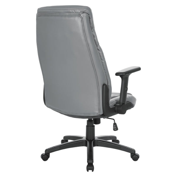 OSP Home Furnishings Exec Bonded Leather High Back Office Chair with Lumbar Support and Ergonomic Adjustability EC90200-EC42