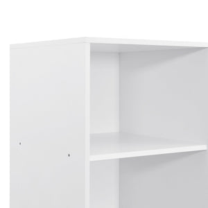 English Elm Doorless Open Wardrobe with 6 Compartments and 3 Drawers, Modern Space-Saving Storage for Bedroom White N820S00036K