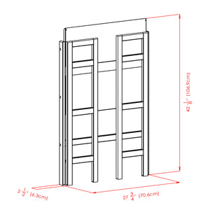 Winsome Wood Torino 3-tier Folding Storage Shelf With 2 Stylish Fabric Baskets For Smart Organization Solutions Black Solid Wood 20382-winsome-wood