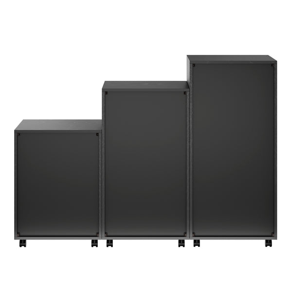 Winsome Wood Halifax 3-piece Mobile Storage Cabinet Set With 17 Drawers For Home Office, Garage, Or Closet Use Black Composite Wood 20395-winsome-wood