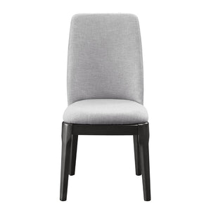 English Elm Light Grey and Grey Oak Upholstered Side Chairs (Set Of 2)