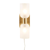 INK+IVY Dove Glam/Luxury Double Tube 2-Light Wall Sconce FB155-1176 Frosted glass/gold