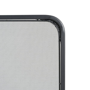 English Elm Tahlia Single Panel Iron Fireplace Screen Fine Mesh Spark Guard Modern Hearth Decor Black N775P386922B