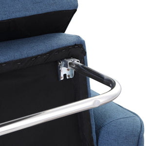 OSP Home Furnishings Lester Chaise Sofa Blue