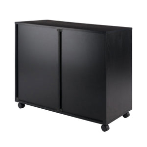 Winsome Wood Halifax Mobile Filing Cabinet With 3 Drawers & Side Storage - Sleek Black Design For Home Office Black Composite Wood 20431-winsome-wood