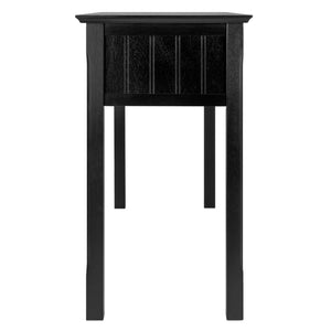 Winsome Wood Timber Console Table - Stylish Black Accent Table With Ample Storage & Elegant Brushed Aluminum Pulls Black Solid ,Composite Wood 20450-winsome-wood