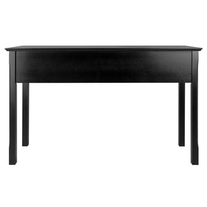Winsome Wood Timber Console Table - Stylish Black Accent Table With Ample Storage & Elegant Brushed Aluminum Pulls Black Solid ,Composite Wood 20450-winsome-wood