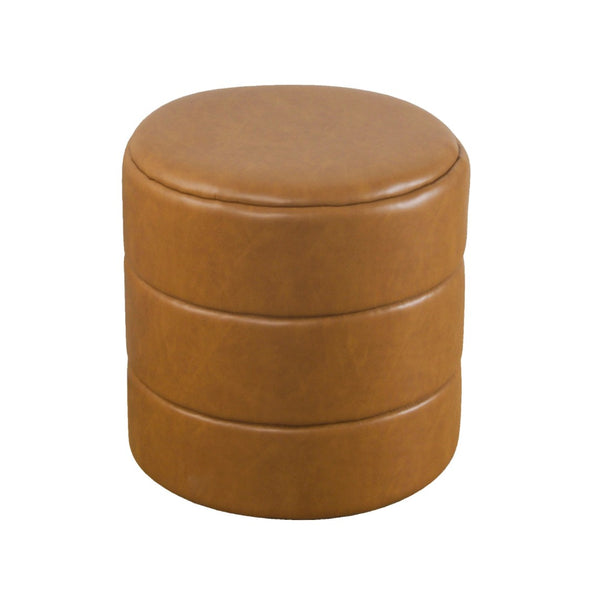 English Elm Soa Woven Fabric Cube Ottoman with Tray Lid and Hidden Storage for Living Rooms Caramel B056P416994