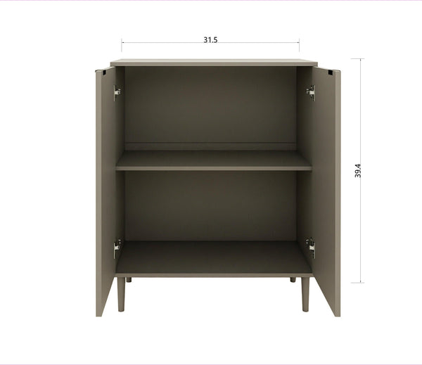 English Elm Modern Kitchen Storage Cabinet Antique Grey Engineered Wood with Versatile Shelving, Durable Design, Space-Saving Elegance W2139P306373
