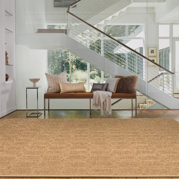 Capel Rugs Petra Natural Sisal Rug - Stylish Machine Woven Design For Elegant Home Décor And Comfort Wheat 100% Natural Sisal 2048rs02000300700