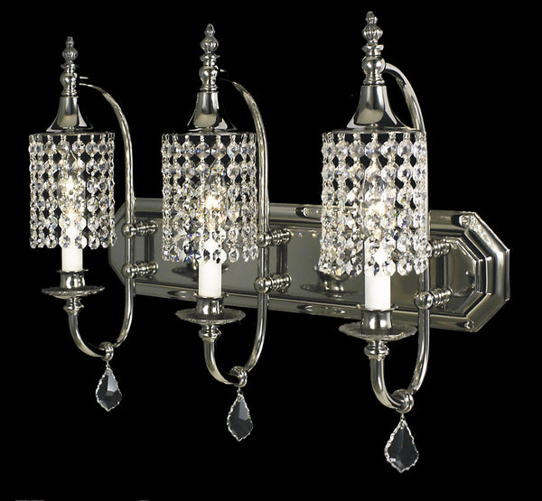 Framburg 3-light Elegant Crystal Strands Chandelier - Flirtatious Dining Lighting Made In The Usa For Style Polished Silver Metal 2049 Ps