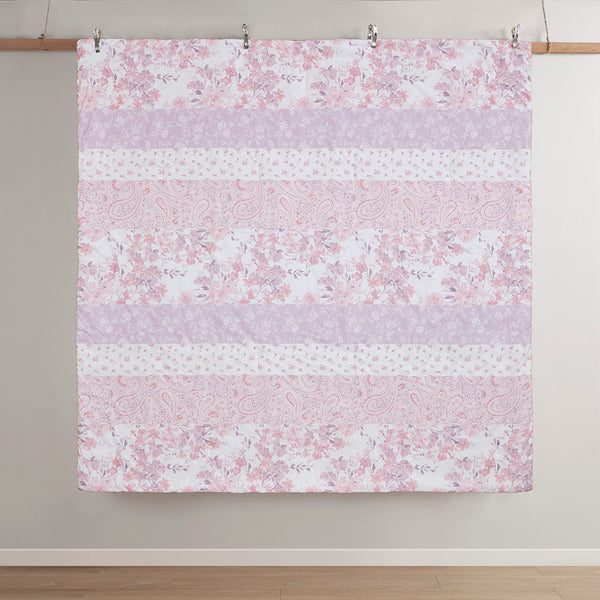 JLA Home Intelligent Design - Floral Romantic Paisley Comforter Set with Embroidered Decorative Pillows, Hypoallergenic, OEKO-TEX 90 L x 90 W x 1H ID10-2323