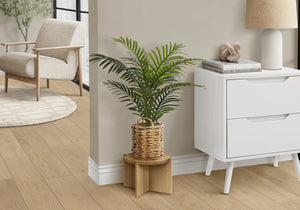 English Elm Artificial Palm Plant, 24" Lifelike Greenery In Beige Woven Basket - Perfect For Home & Office Decor B2710P220017