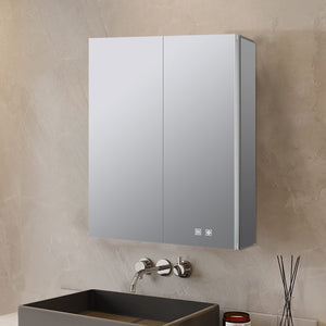 English Elm Corsica Aluminum Led Medicine Cabinet with Defogger Touchscreen and Soft Close Hinges B2731P477799